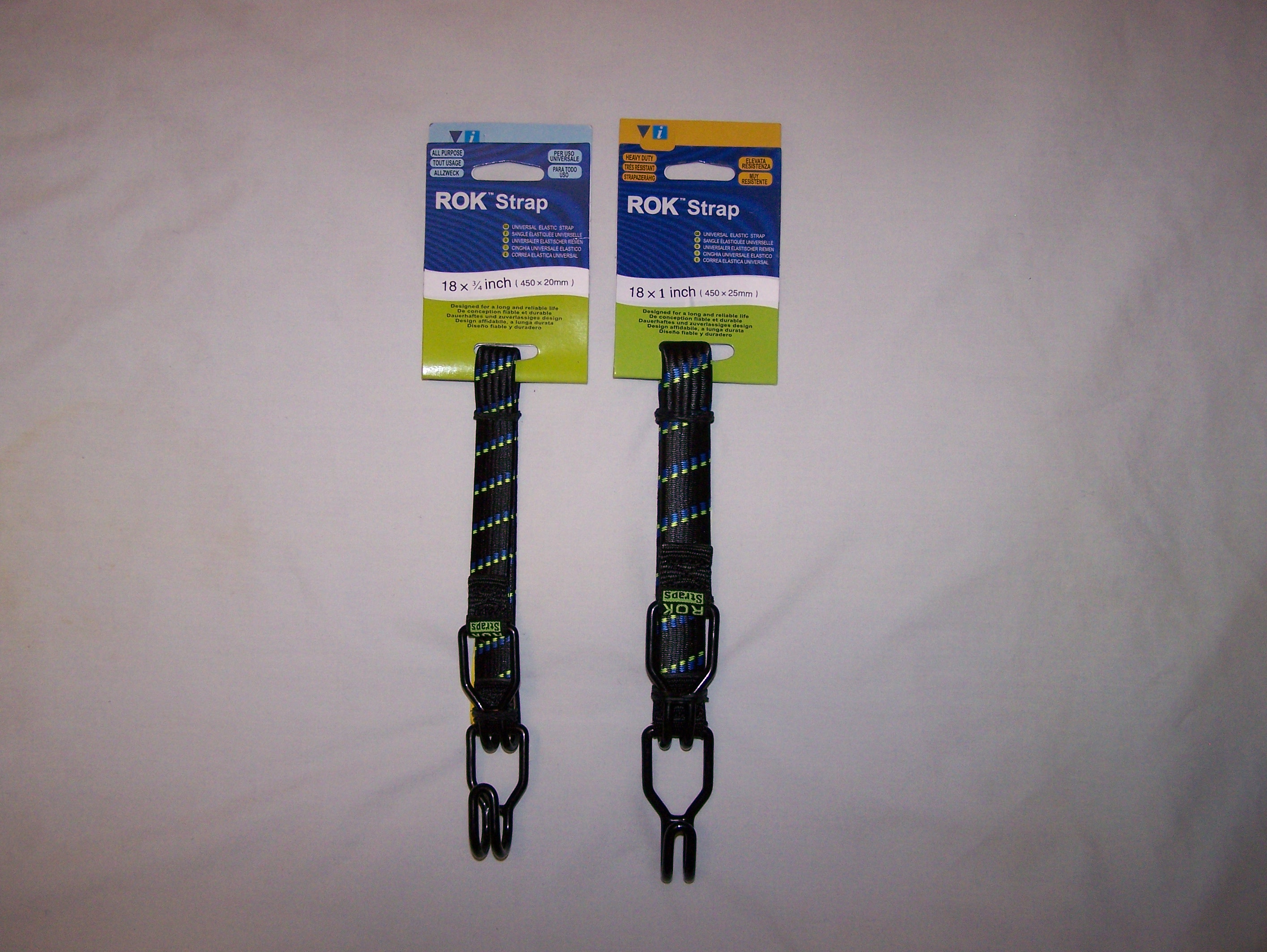 ROK Strap Adjustable Motorcycle Stretch 18-60 2-Pk - Lime Green